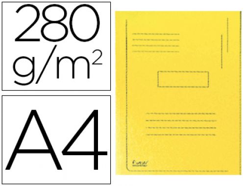 Classificador exacompta cartolina reciclada din a4 amarelo 280gr com 2 abas interior , Exacompta , 72600 , 3130634450098
